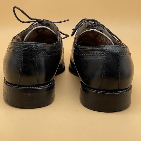 Stacy Adams Atticus Two Tone Wingtip Dress Shoes Men’s 11M Black/White Dandy - Picture 7 of 16